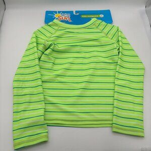 Bring on the Sun Kids Swim Shirt Rash Guard UPF 50+, Large NWT Summer Pool Beach
